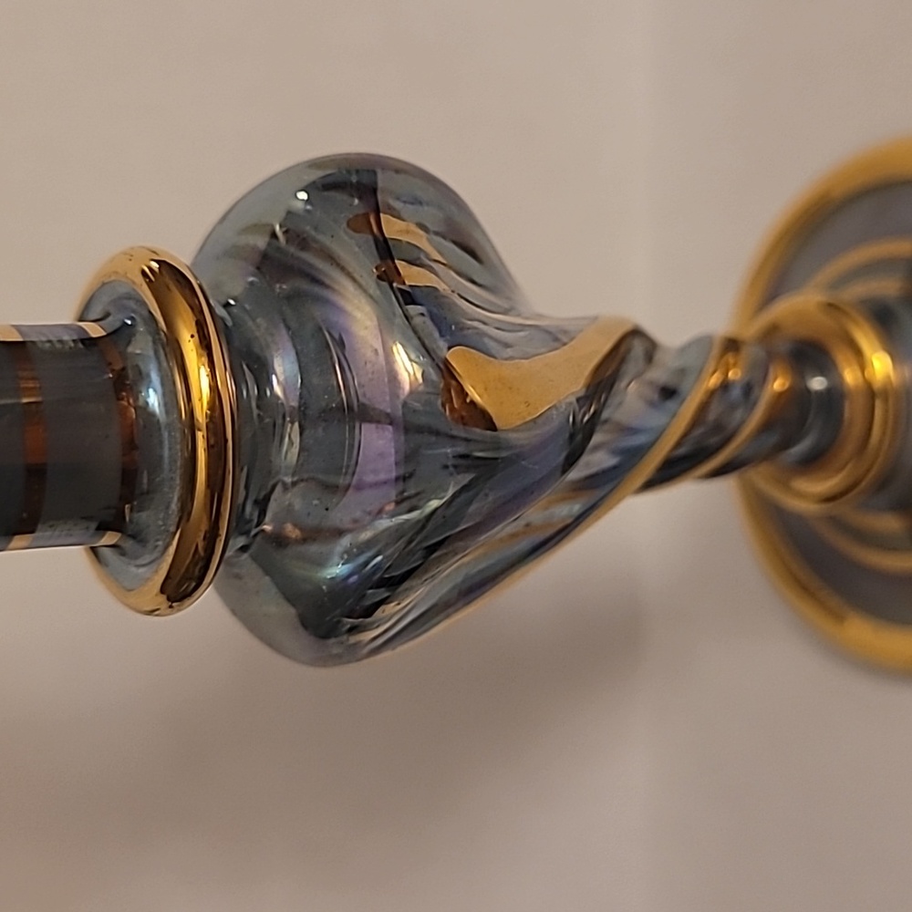Egyptian Blue Blown Glass Teardrop Bottle - Picture 4 of 14